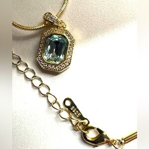 14-karat gold plating 925 sterling silver March Cubic Zirconia